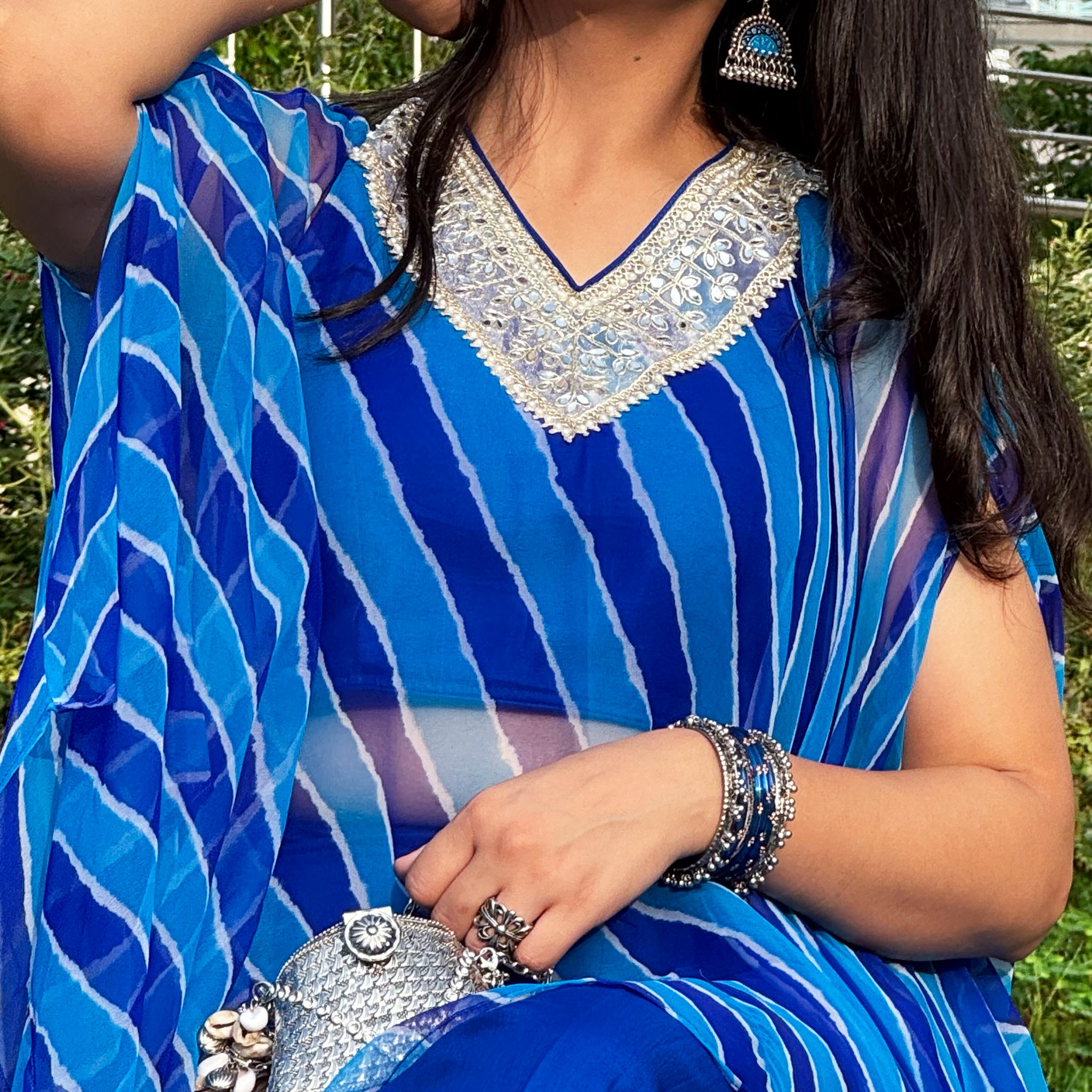 INDIGO BREEZE KAFTAN SET